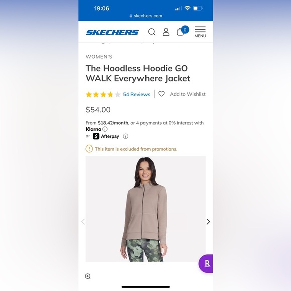 Light mauve pink Skechers zip up top XL women’s - Picture 8 of 9